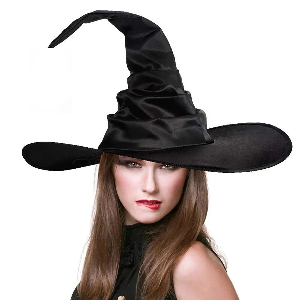 Halloween Wizard Hat – Black Oxford Cloth Magician Witch Hat