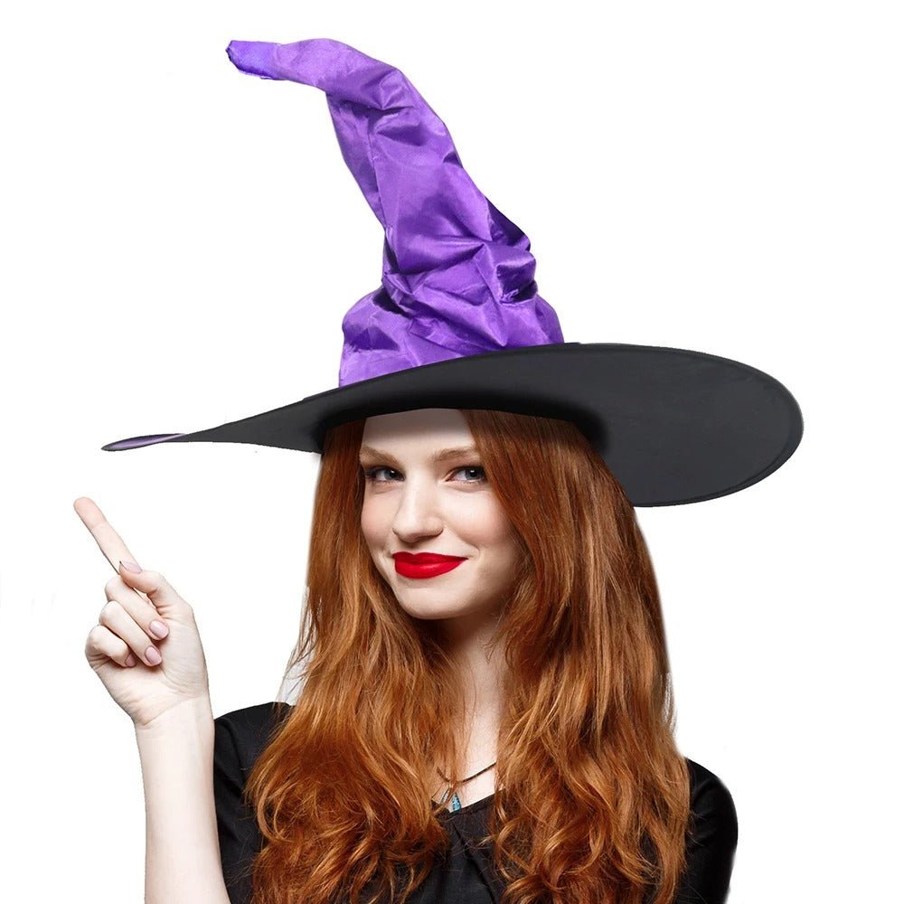 Halloween Wizard Hat – Black Oxford Cloth Magician Witch Hat
