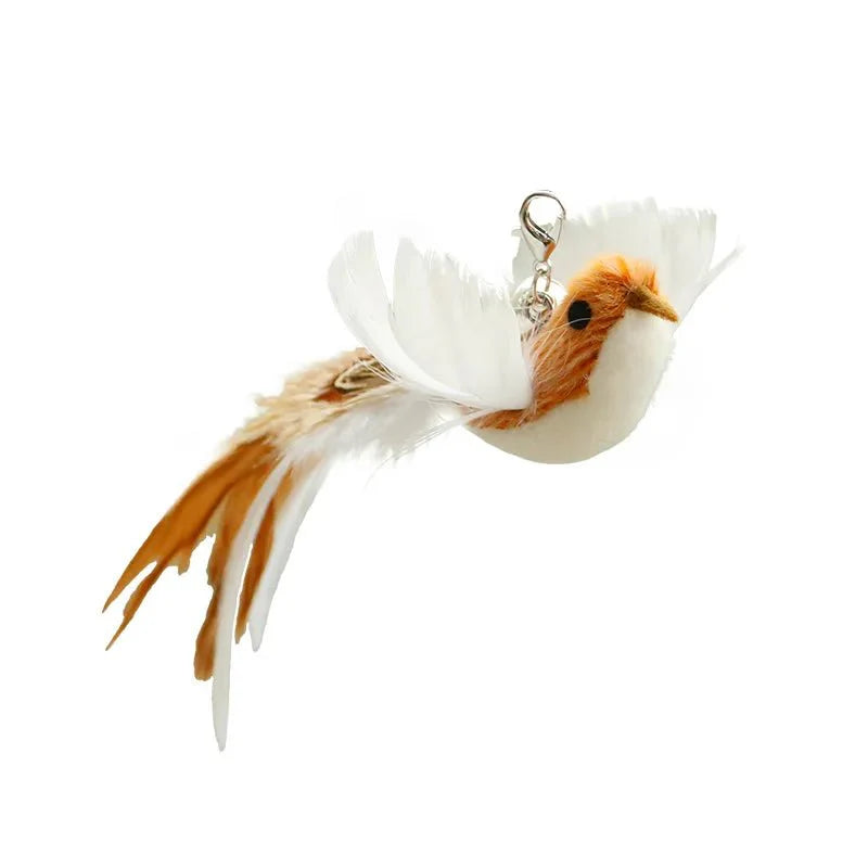 Hands-Free Feather Cat Wand with Bell – Suction Cup Interactive Toy