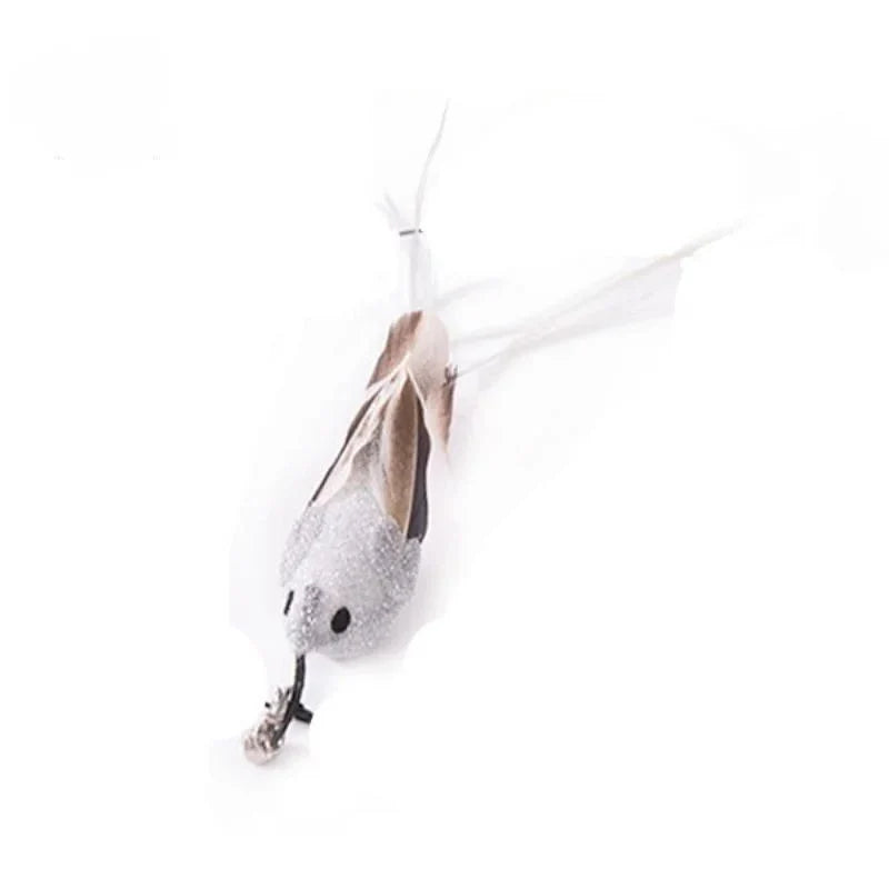 Hands-Free Feather Cat Wand with Bell – Suction Cup Interactive Toy