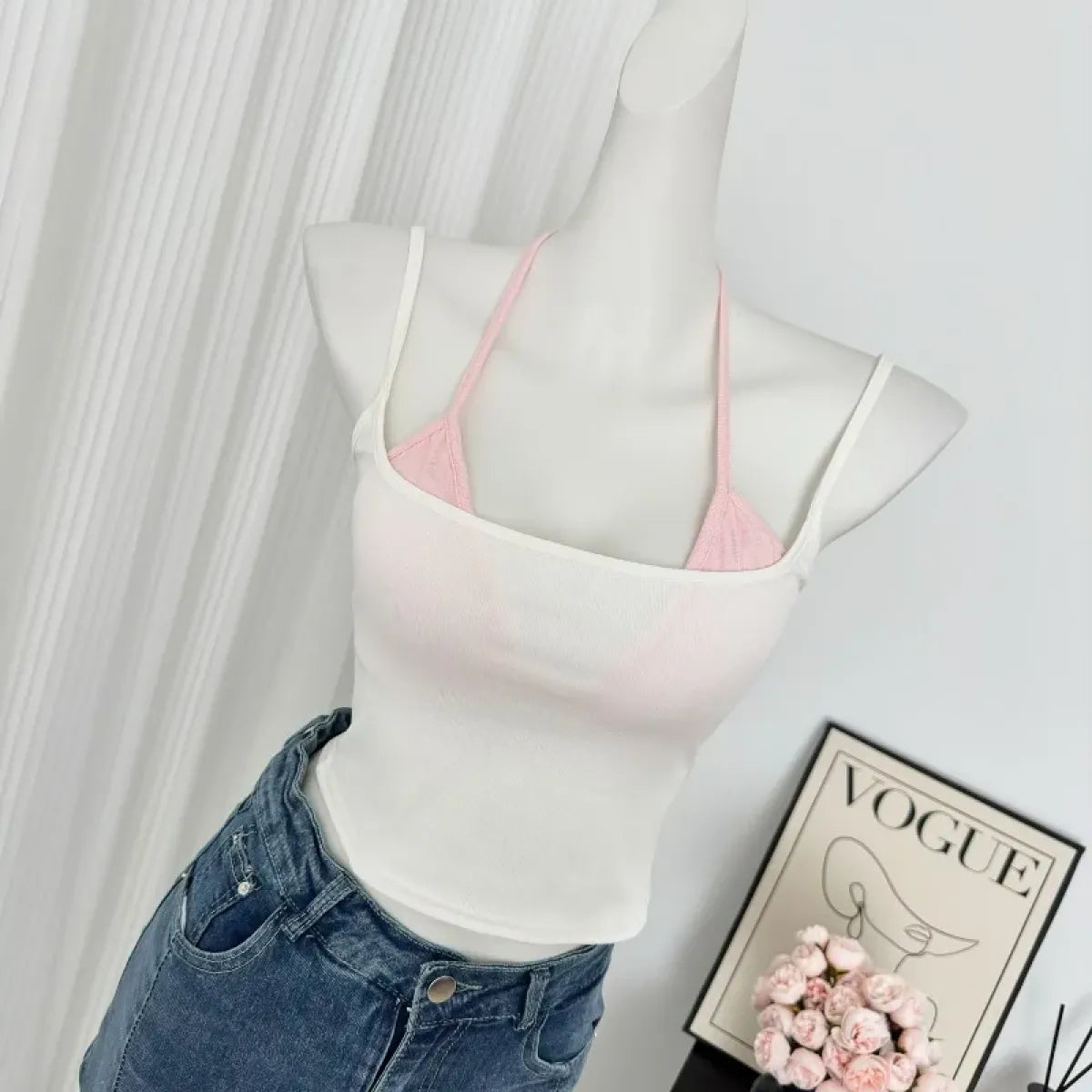 Halter Crop Top Set – Harajuku Y2K Kawaii Cami