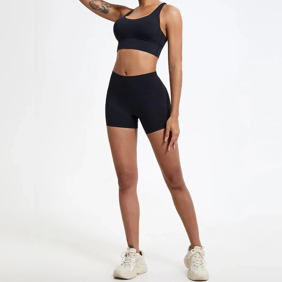 High Waist Compression Shorts – Butt-Lifting Yoga and Fitness Leggings