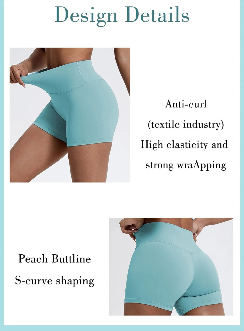 High Waist Compression Shorts – Butt-Lifting Yoga and Fitness Leggings