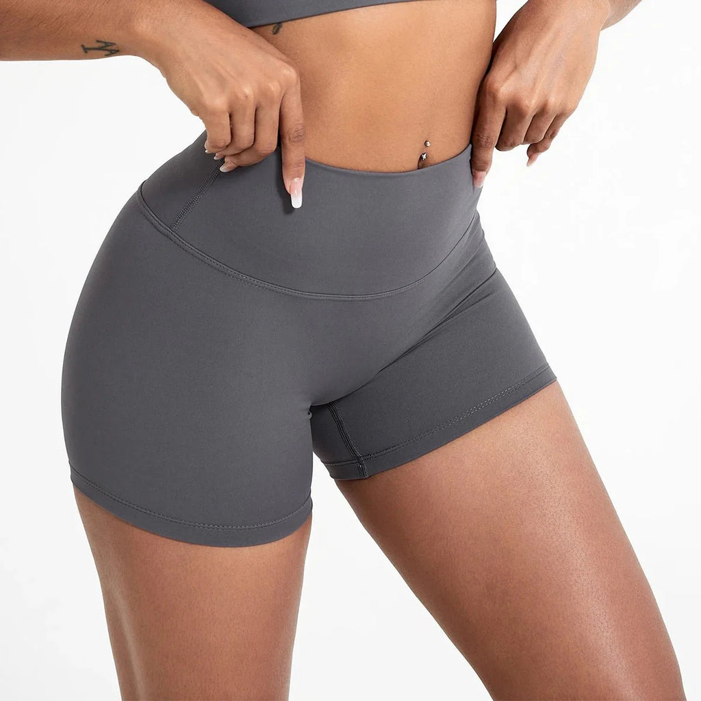 High Waist Compression Shorts – Butt-Lifting Yoga and Fitness Leggings