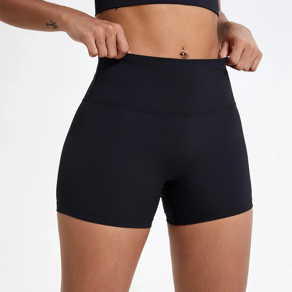 High Waist Compression Shorts – Butt-Lifting Yoga and Fitness Leggings
