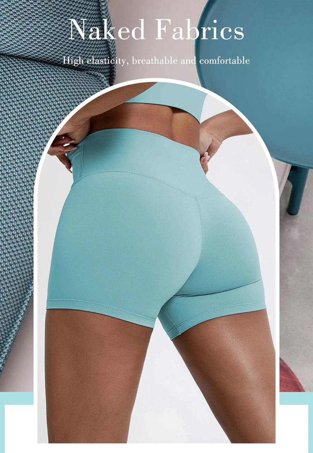 High Waist Compression Shorts – Butt-Lifting Yoga and Fitness Leggings