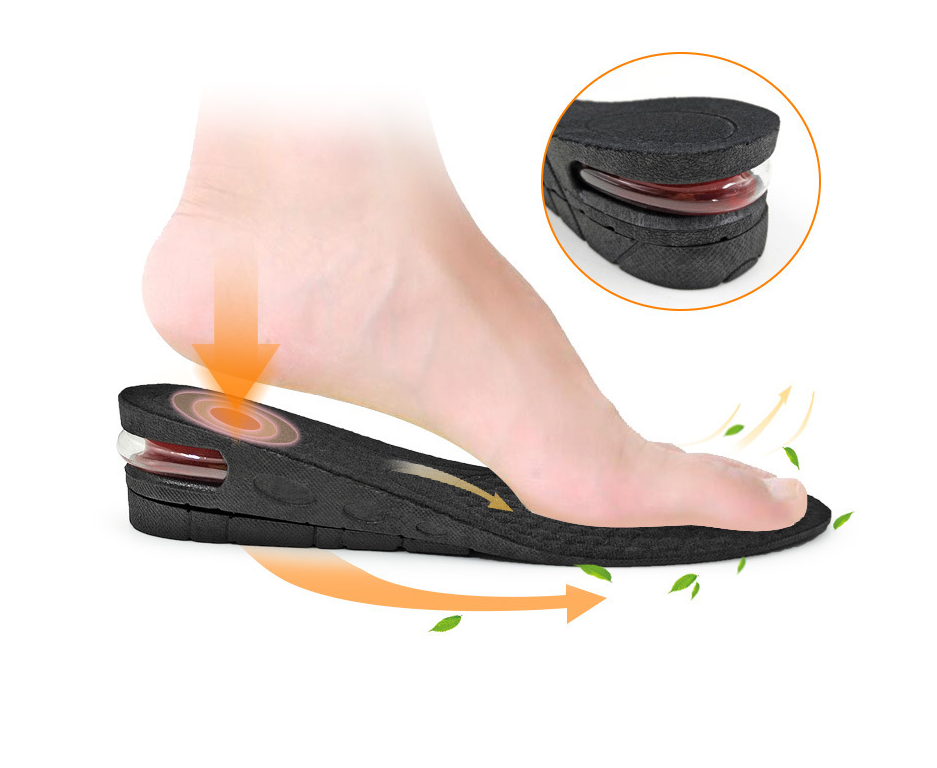 Height increasing insole for women invisible and comfortable air cushion Martin boots with half pad and full pad air cushion