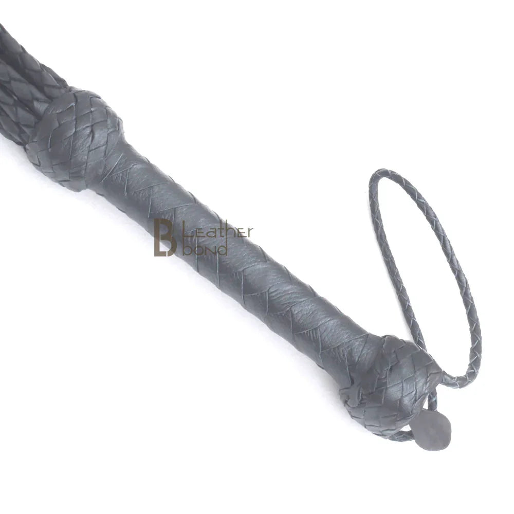 Real Bull Hide Leather Flogger 9 Braided Falls Cat-o-Nine Tails | Handcrafted Heavy Duty BDSM Whip