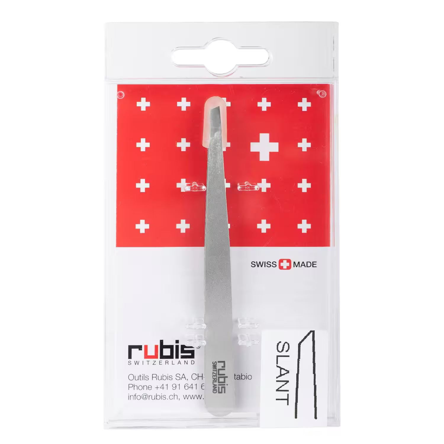 Rubis Switzerland Classic Slant Tip Tweezer