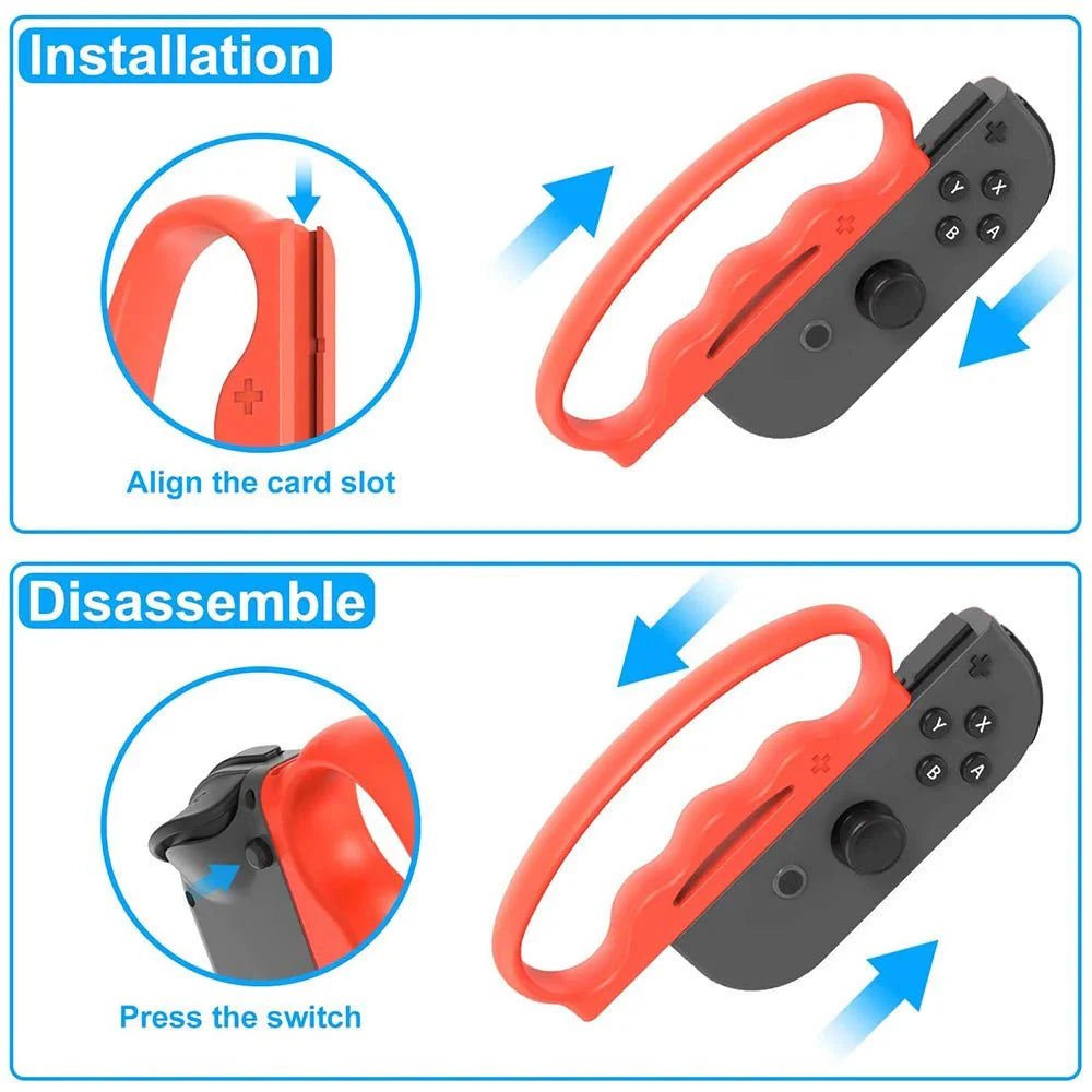 Joy-Con Boxing Hand Grips | Controller Holder with Wrist Straps for Nintendo Switch