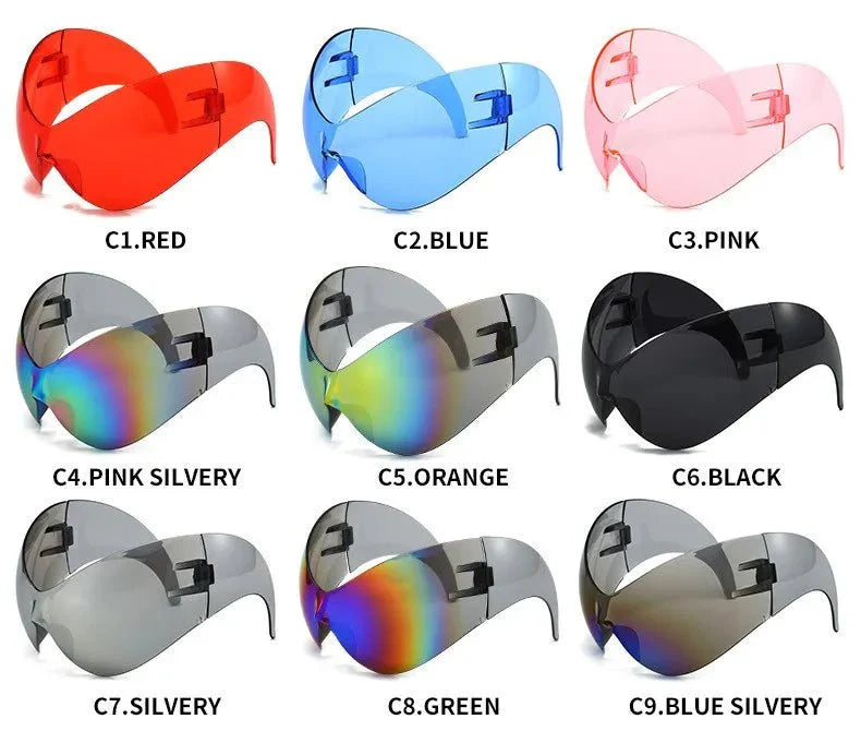 Oversized Sport Sunglasses – UV protection Windproof Steampunk