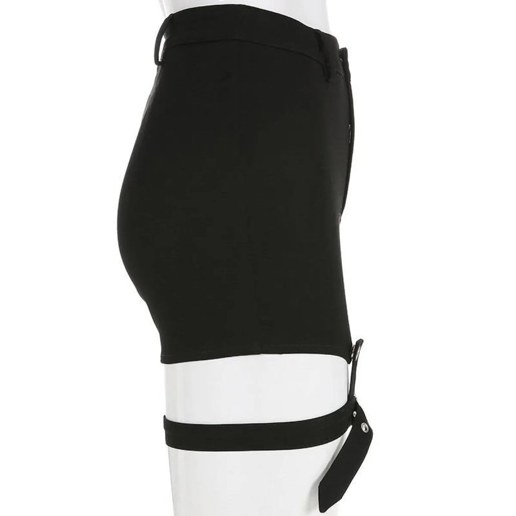 Hollow Out Punk Shorts