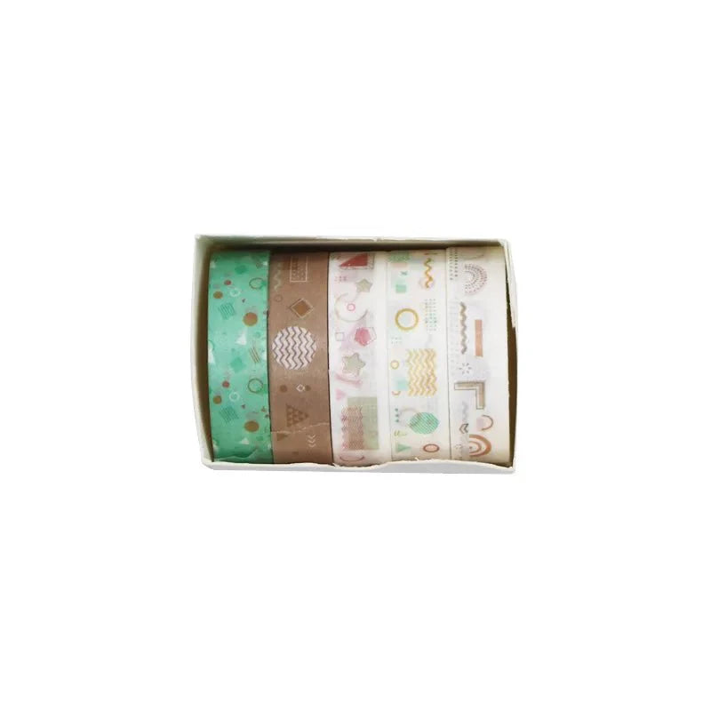 Kawaii Washi Tape Set | 5 Rolls for Scrapbooking and Journaling