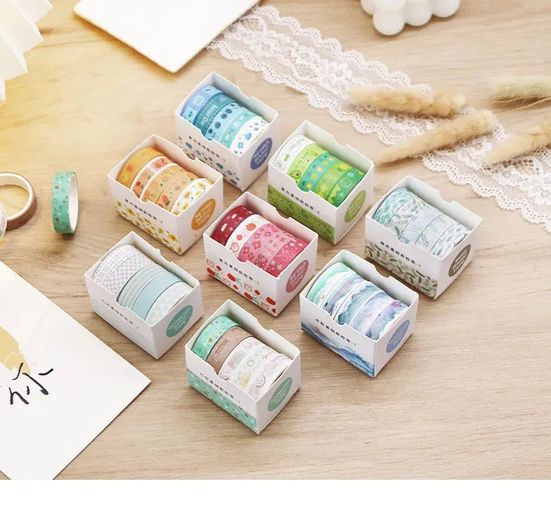 Kawaii Washi Tape Set | 5 Rolls for Scrapbooking and Journaling