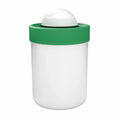 Samix 100ml White Cosmetic Jar with Green Lid (10-Pack)