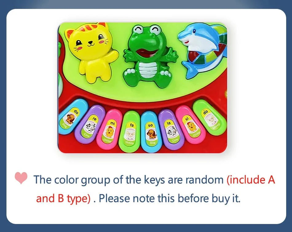 Kids Cartoon Piano Keyboard Toy – Educational Instrument