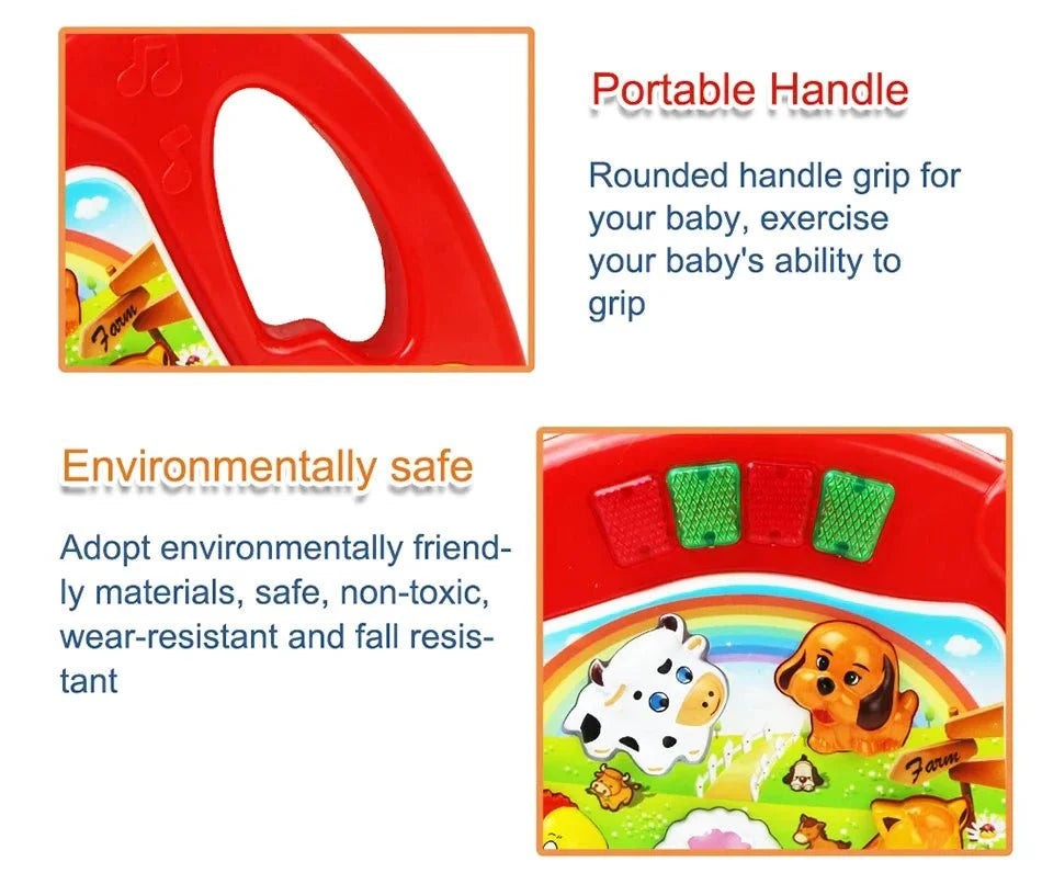 Kids Cartoon Piano Keyboard Toy – Educational Instrument