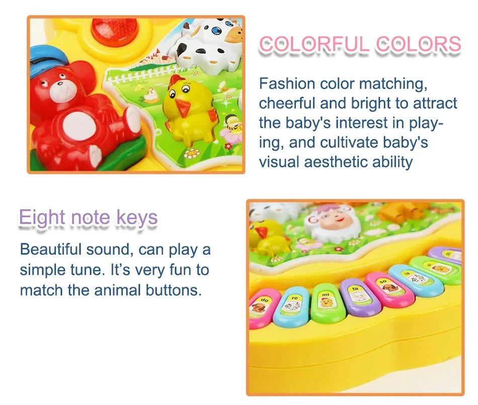 Kids Cartoon Piano Keyboard Toy – Educational Instrument