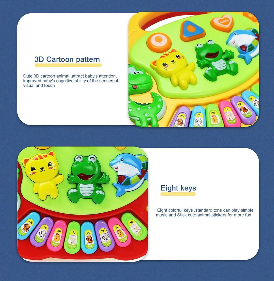 Kids Cartoon Piano Keyboard Toy – Educational Instrument