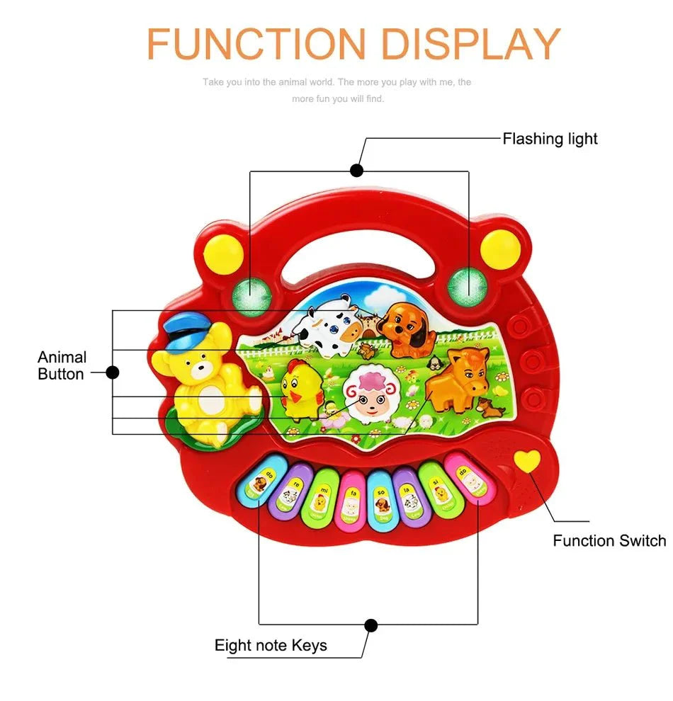 Kids Cartoon Piano Keyboard Toy – Educational Instrument