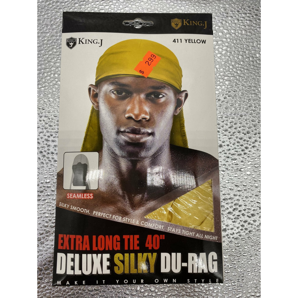 KING.J EXTRA LONG TIE 40" DELUXE SILKY DU-RAG