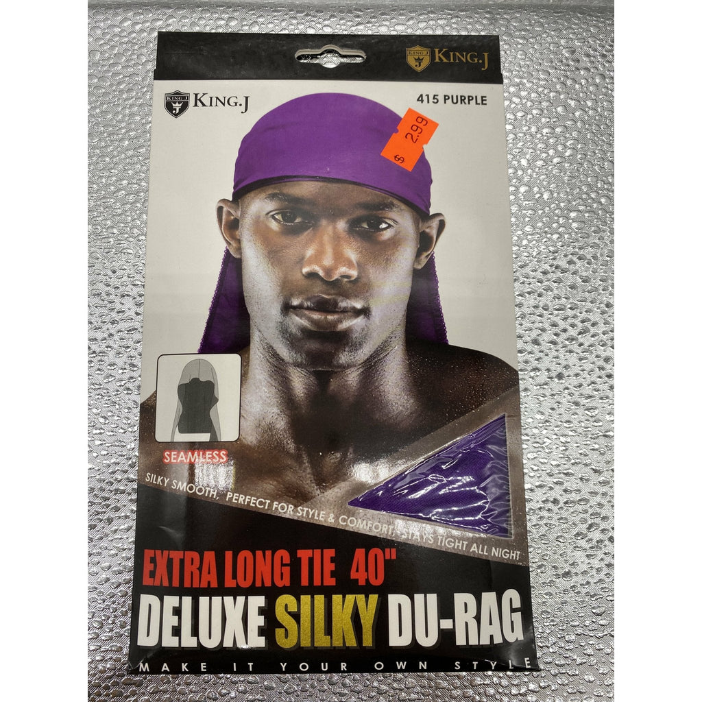KING.J EXTRA LONG TIE 40" DELUXE SILKY DU-RAG