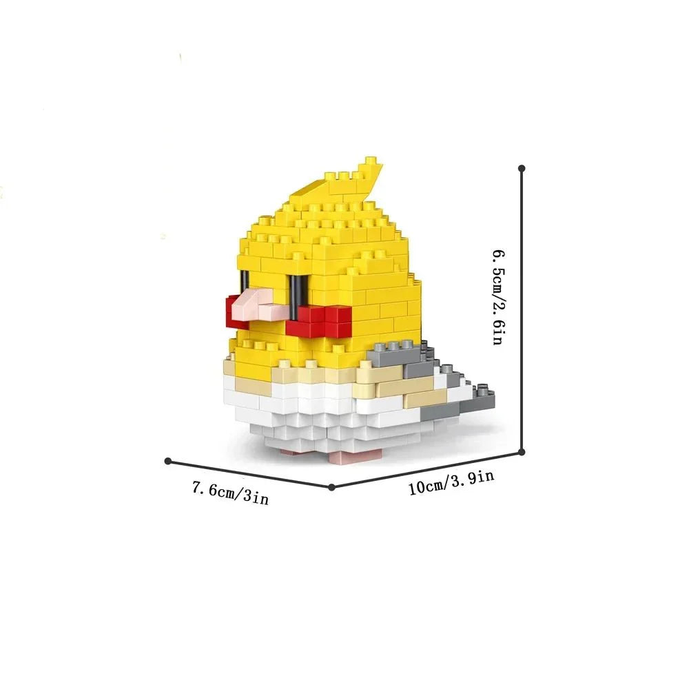 BUILT Colorful Parrot Micro Mini Building Blocks – Educational DIY Toy