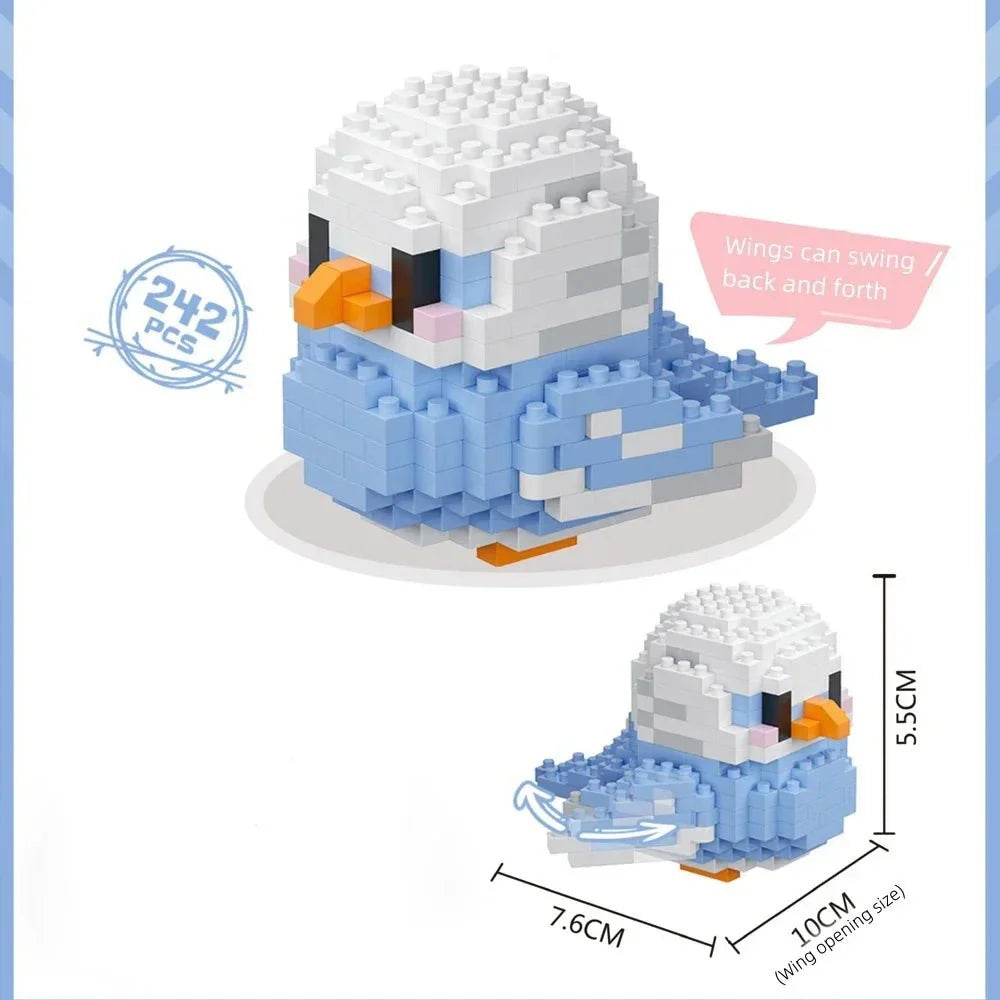 BUILT Colorful Parrot Micro Mini Building Blocks – Educational DIY Toy