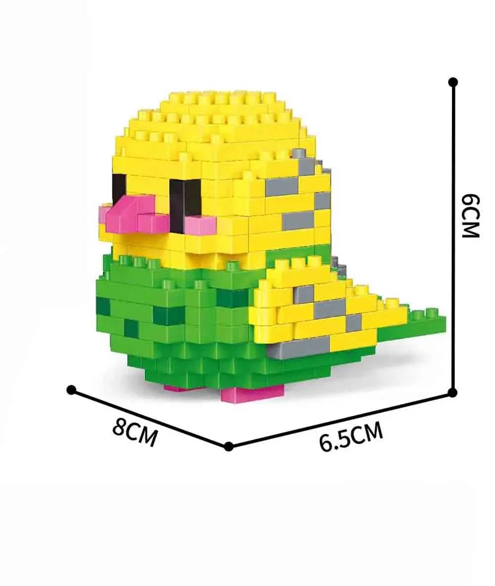 BUILT Colorful Parrot Micro Mini Building Blocks – Educational DIY Toy