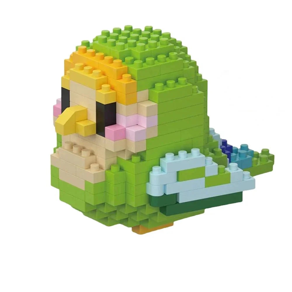 BUILT Colorful Parrot Micro Mini Building Blocks – Educational DIY Toy