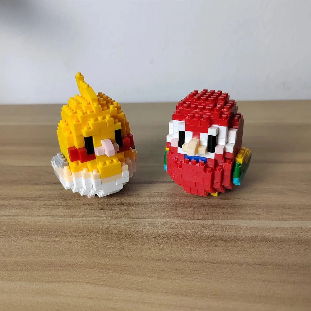 BUILT Colorful Parrot Micro Mini Building Blocks – Educational DIY Toy