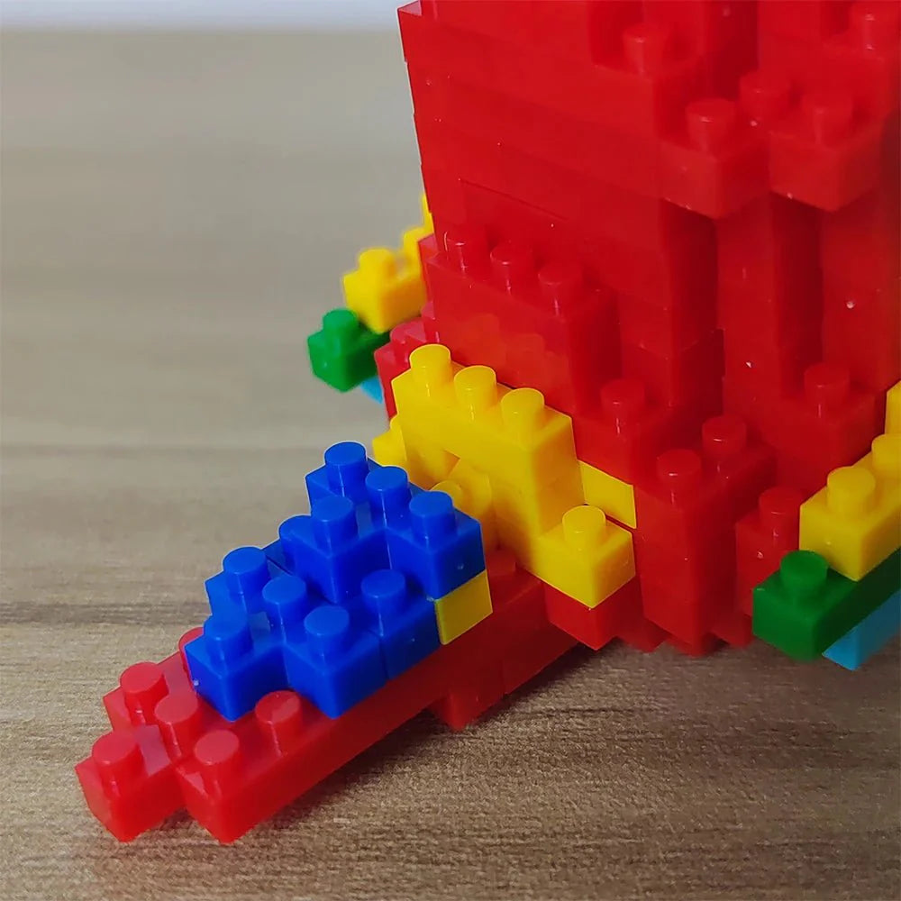 BUILT Colorful Parrot Micro Mini Building Blocks – Educational DIY Toy