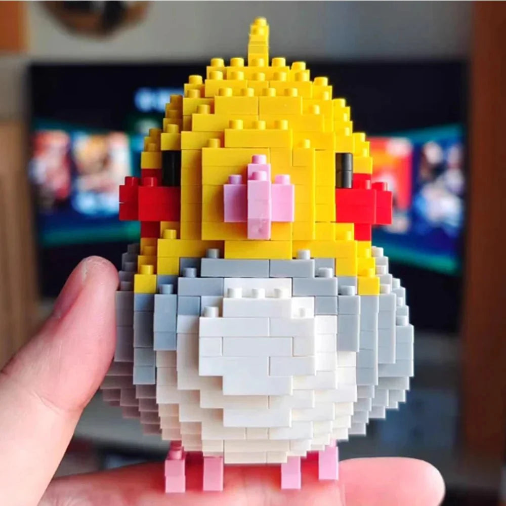BUILT Colorful Parrot Micro Mini Building Blocks – Educational DIY Toy