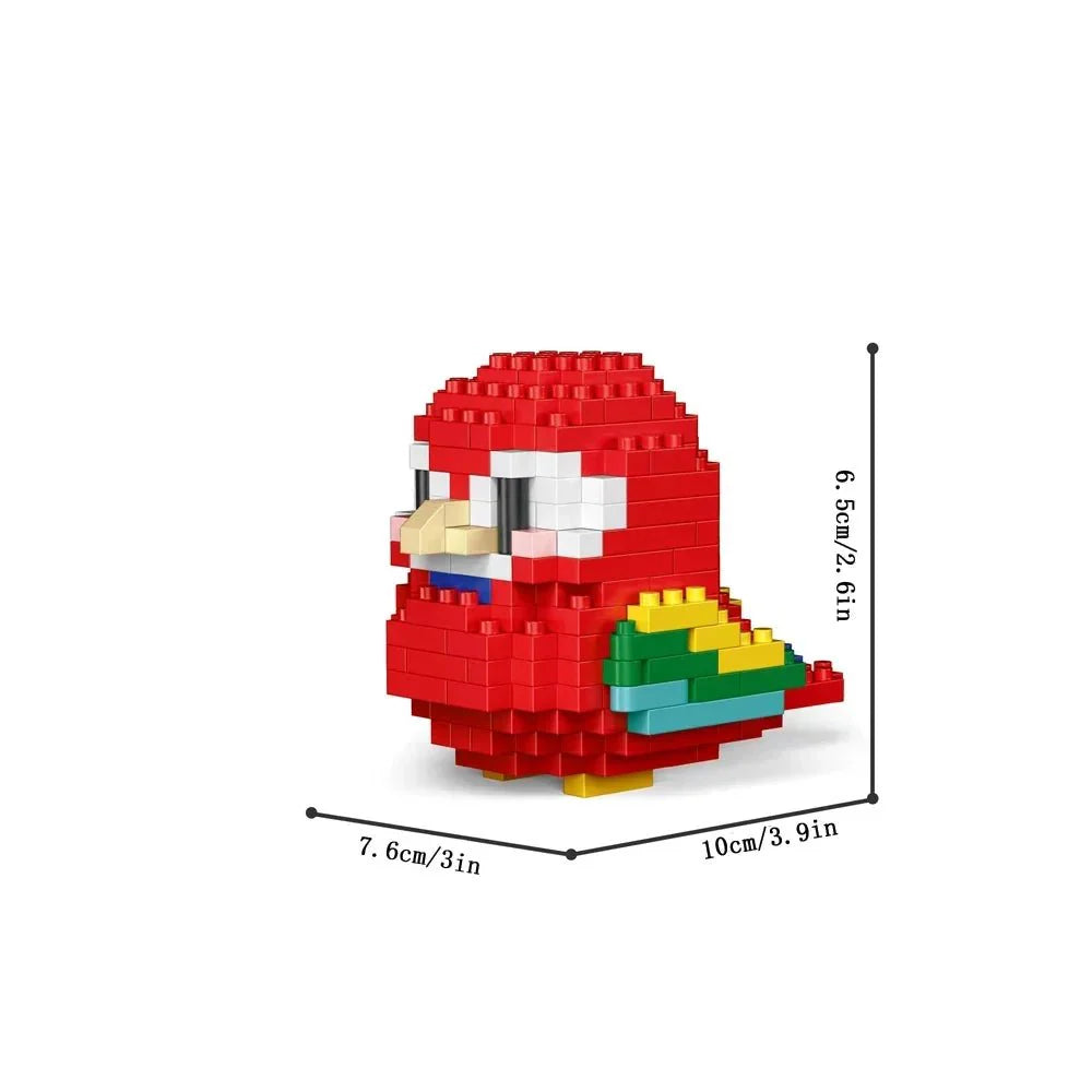 BUILT Colorful Parrot Micro Mini Building Blocks – Educational DIY Toy