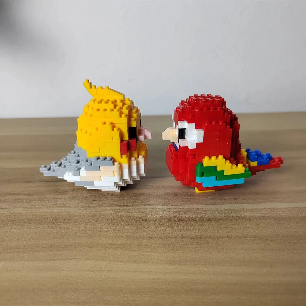 BUILT Colorful Parrot Micro Mini Building Blocks – Educational DIY Toy