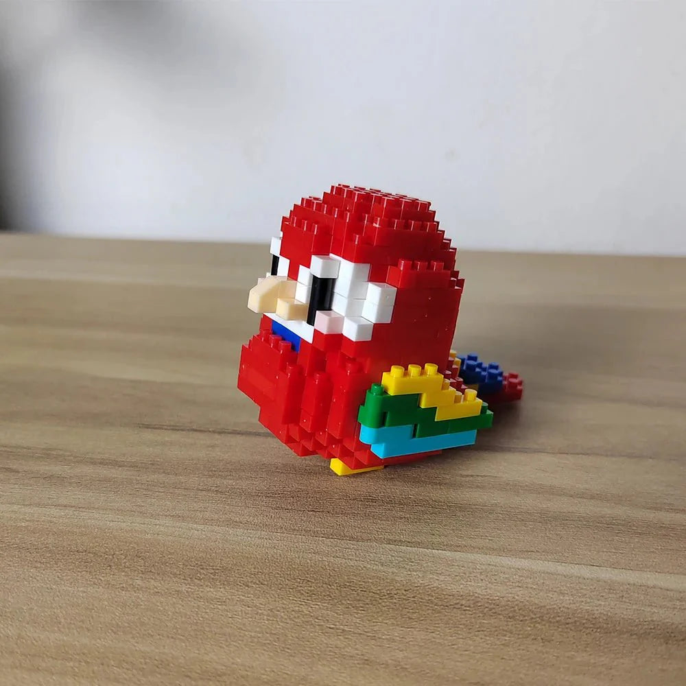 BUILT Colorful Parrot Micro Mini Building Blocks – Educational DIY Toy