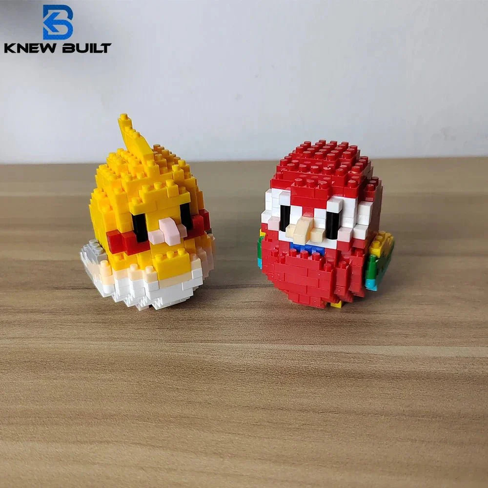 BUILT Colorful Parrot Micro Mini Building Blocks – Educational DIY Toy