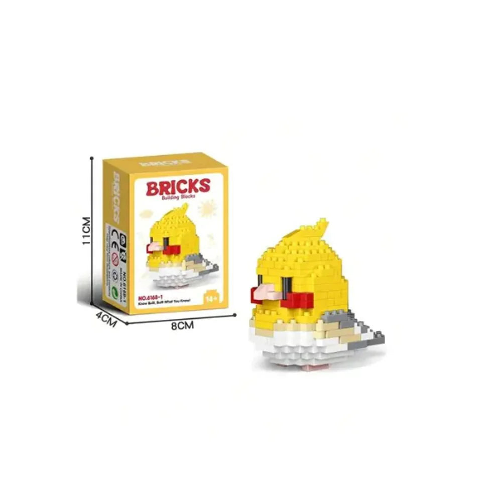 BUILT Colorful Parrot Micro Mini Building Blocks – Educational DIY Toy