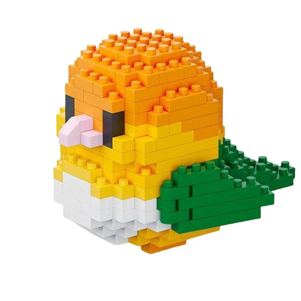 BUILT Colorful Parrot Micro Mini Building Blocks – Educational DIY Toy