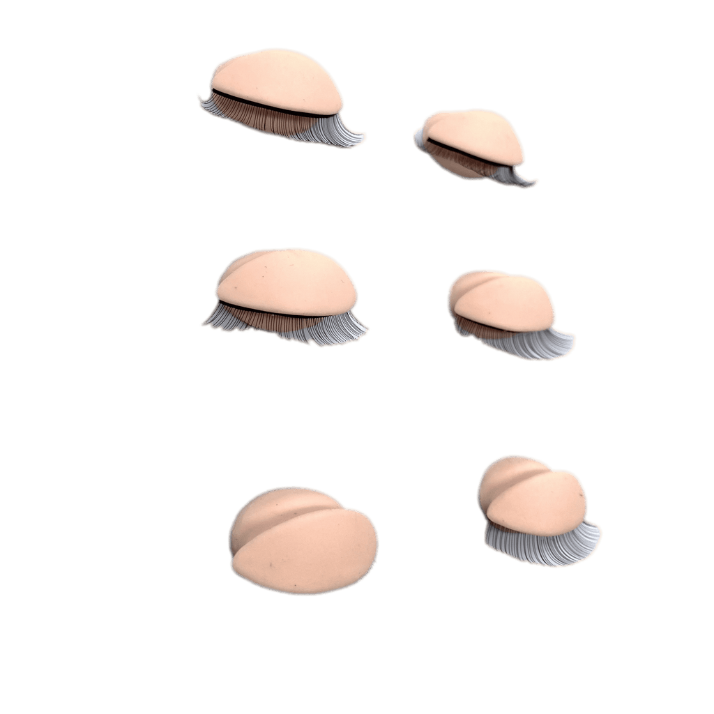 Lashes Training Head Eyes replacement Set of 3 pairs