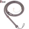 Indiana Jones 6ft, 8ft, 10ft & 12ft with 8 Plait Dark Brown Bullwhip Real Genuine Cowhide Leather Bull Whip
