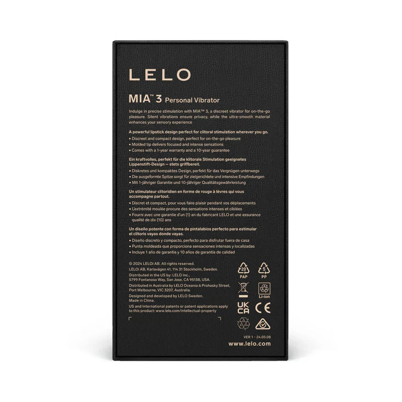 LELO MIA 3 Mini Lipstick Vibe Black