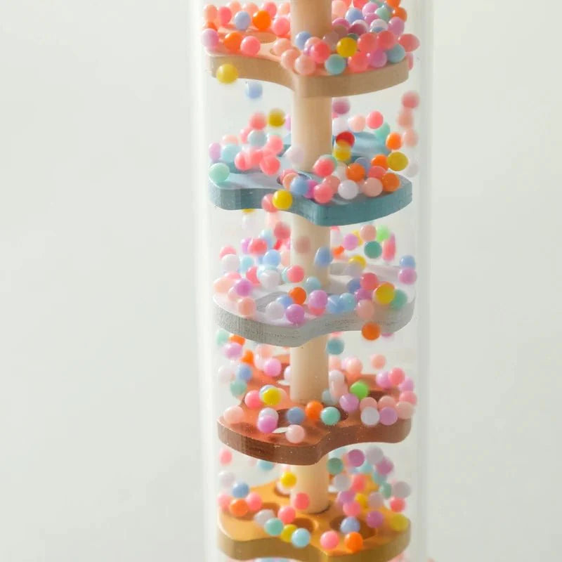 Let's Make Montessori Rain Stick Rattle – Colorful Wooden Sensory Toy