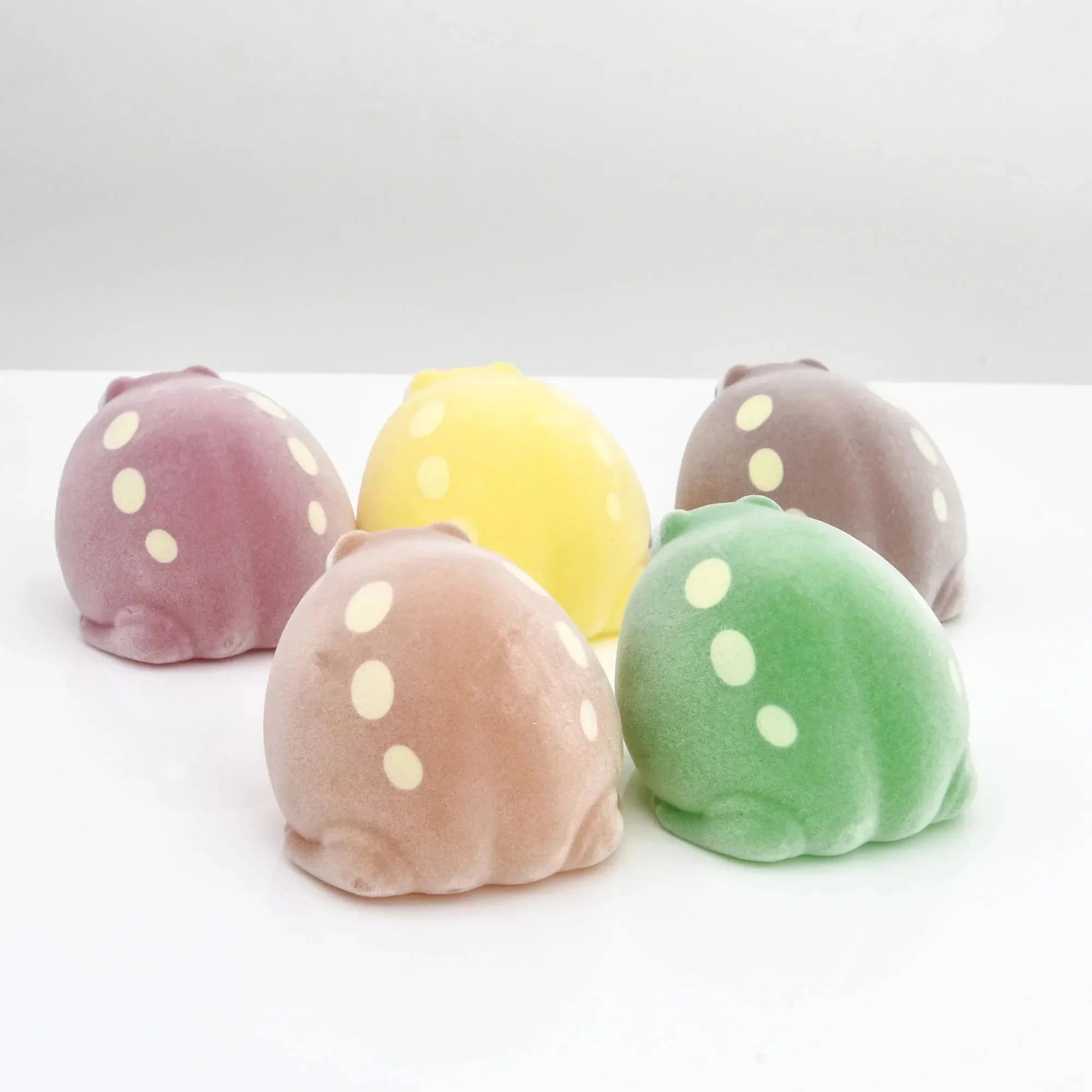 TOY Flocking Frog Gashapon Capsule Toys – Mini Squishy Figurines