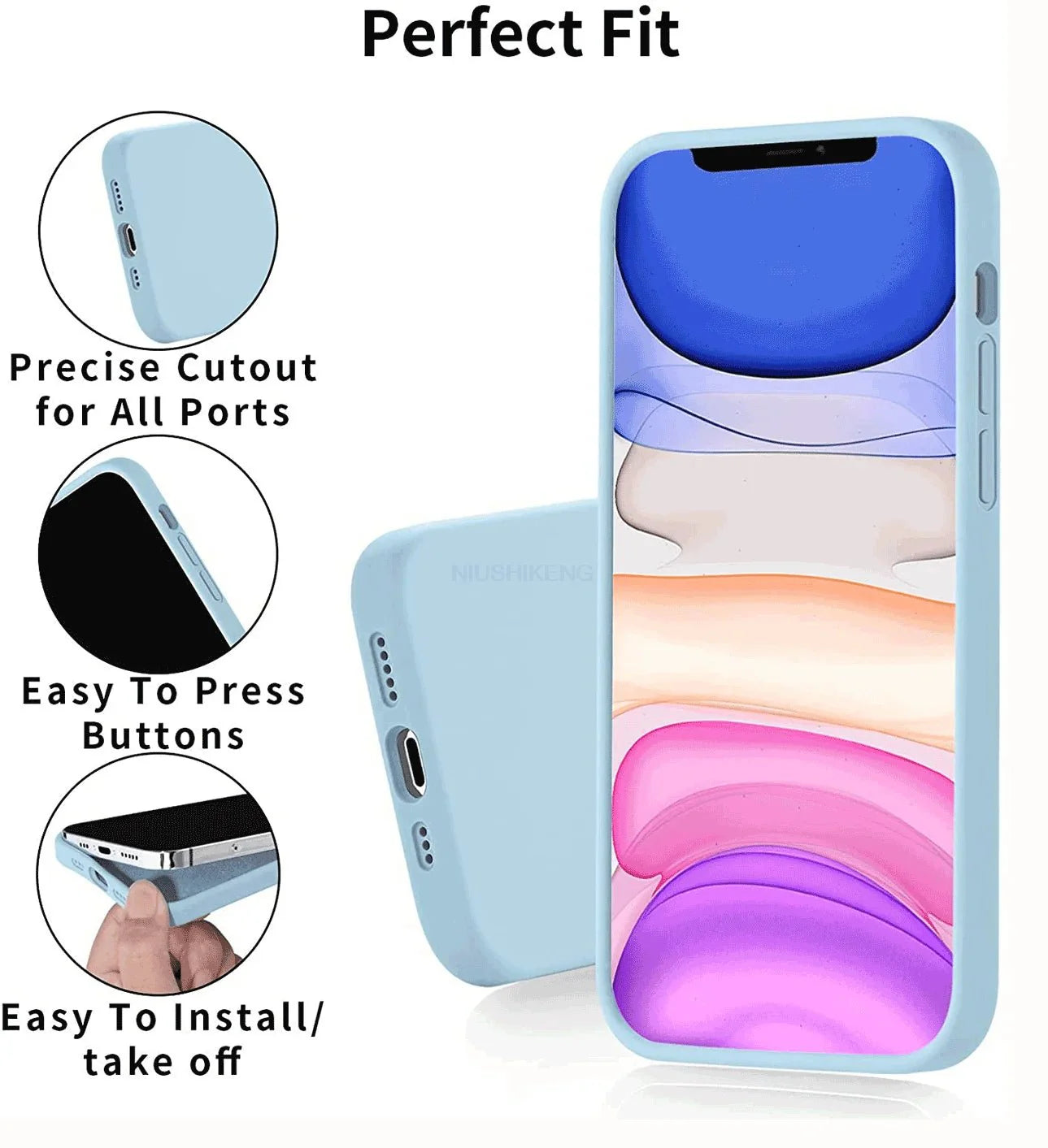 Liquid Silicone Phone Case – Full Coverage Protective Cover