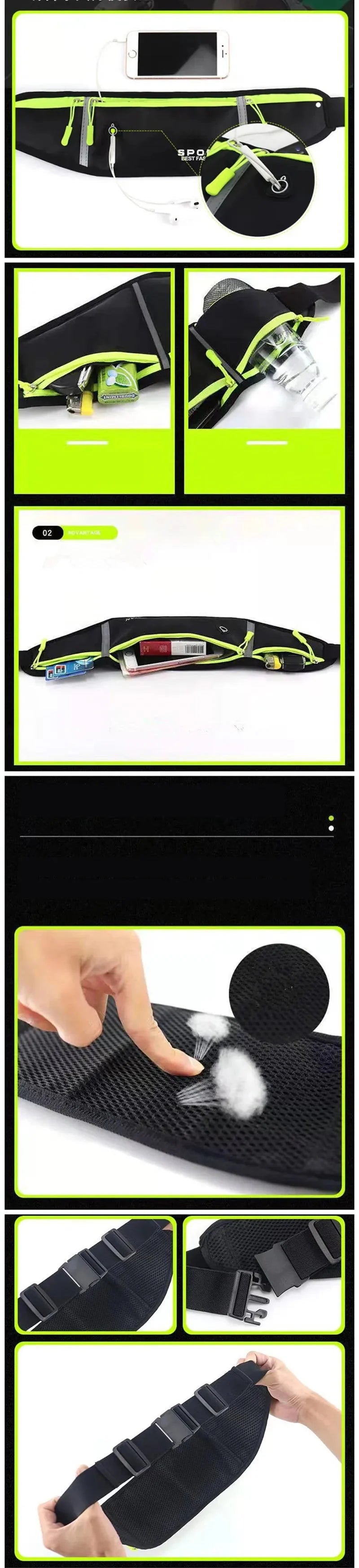 Waterproof Running Waist Bag – Lightweight Reflective Fanny Pack