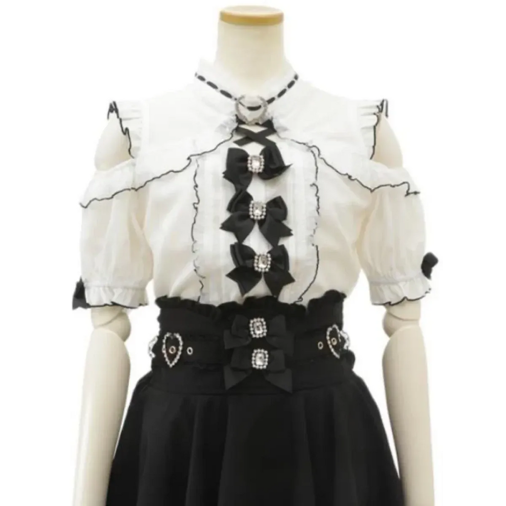 Lolita Lace Bow Off Shoulder Blouse