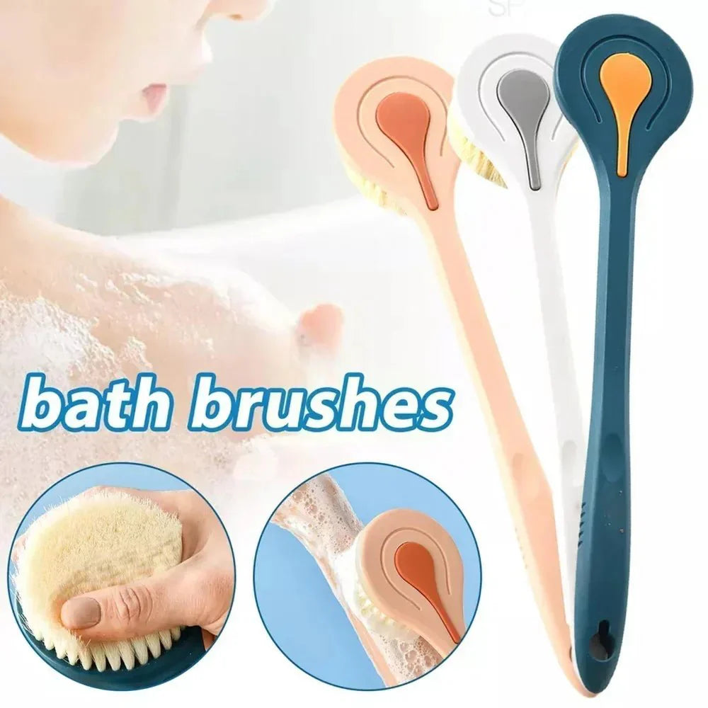 Long Handle Soft Bristle Bath Brush – Back Scrubber