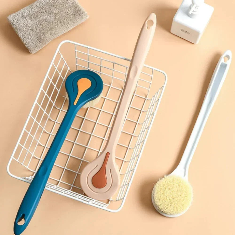 Long Handle Soft Bristle Bath Brush – Back Scrubber