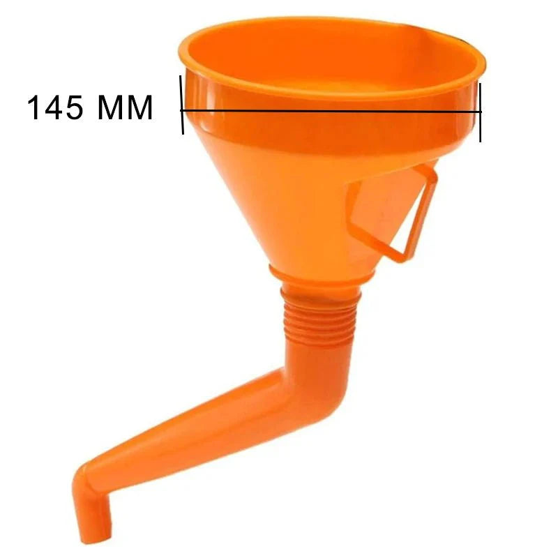 Long Mouth Refueling Funnel with Filter – Car and Motorcycle Engine Oil Filling Tool